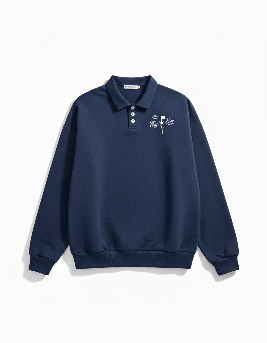 Navy Polo Sweatshirt