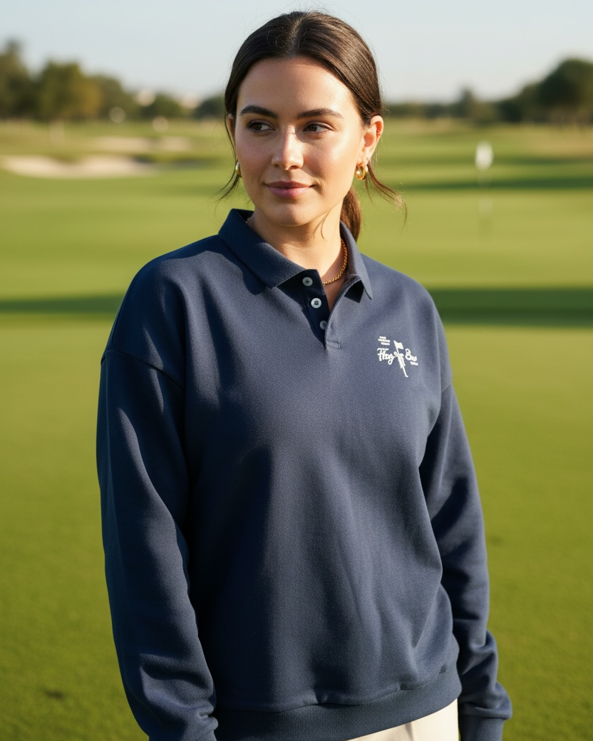 Navy Polo Sweatshirt