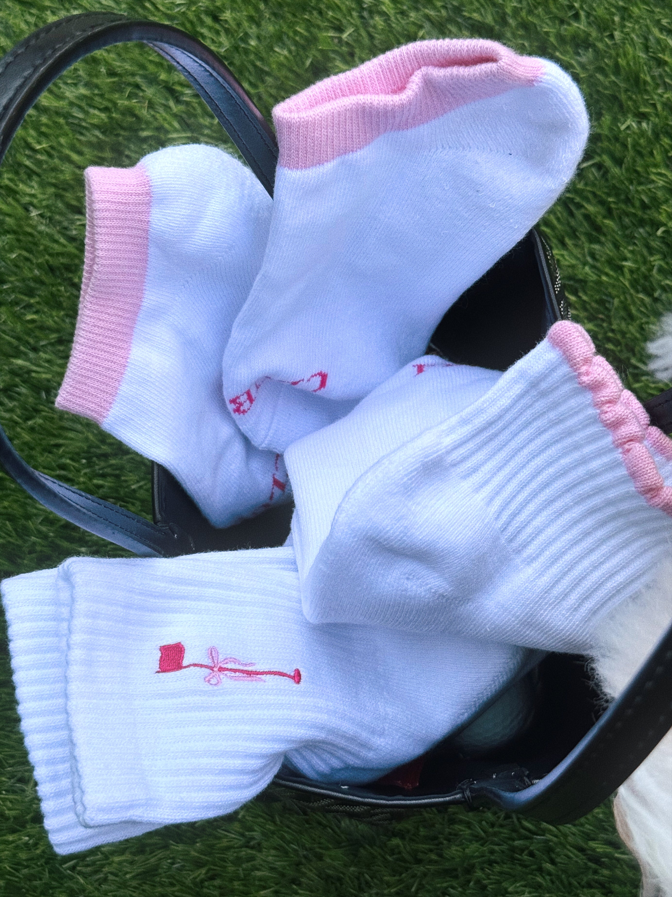 Golf Crew Socks - Play for PINK