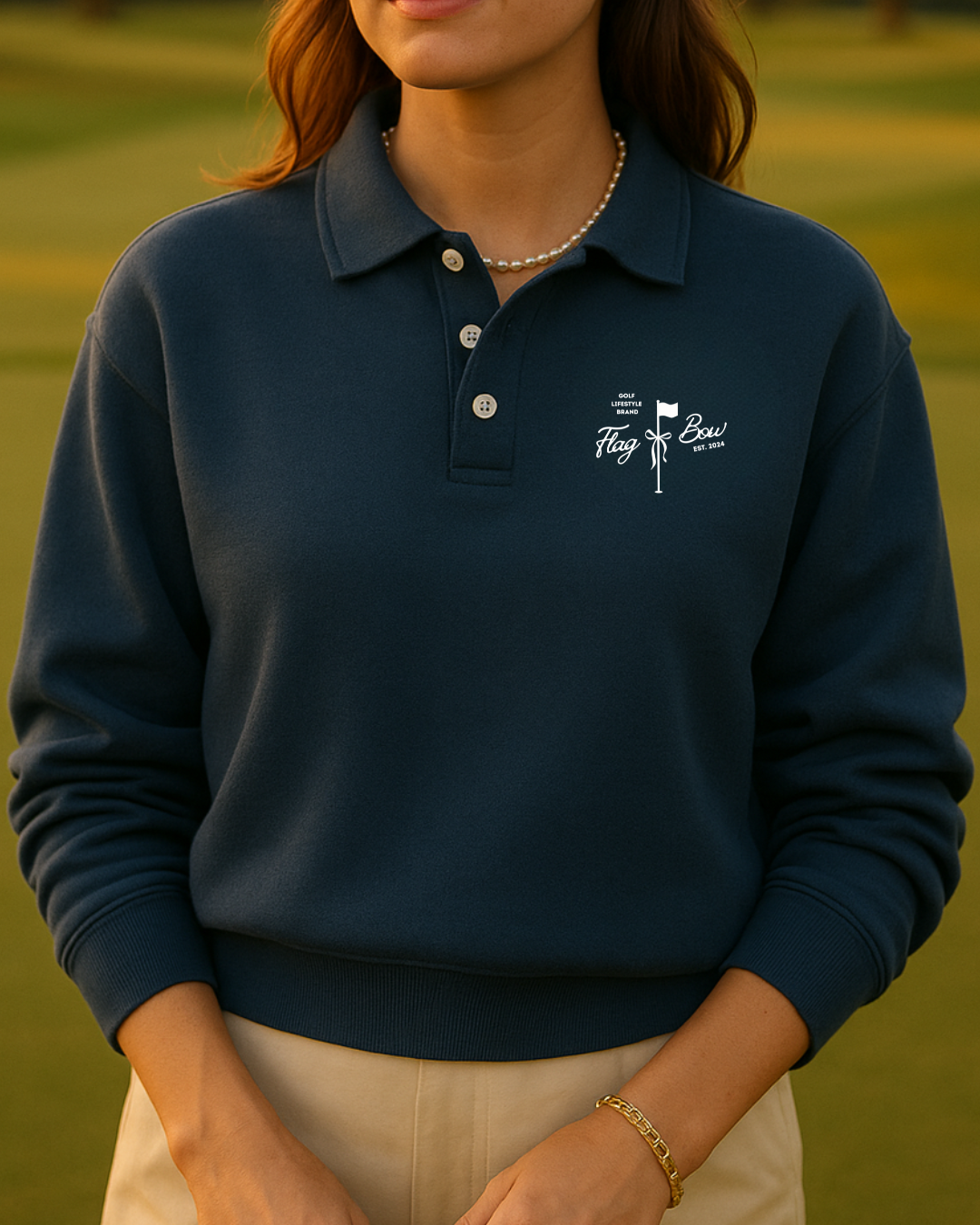 Navy Polo Sweatshirt