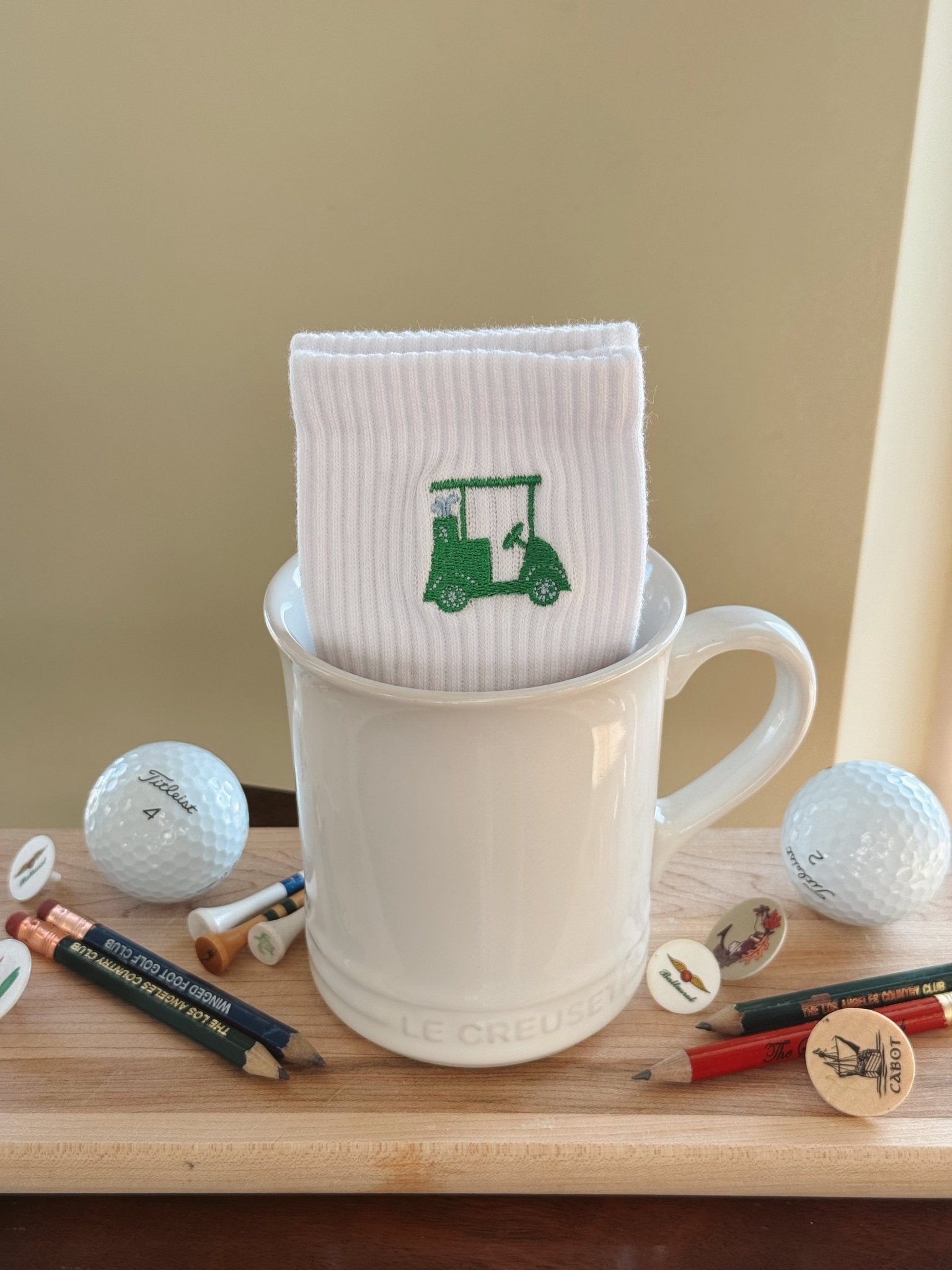 Golf Crew Socks - Golf Cart - Club Tina
