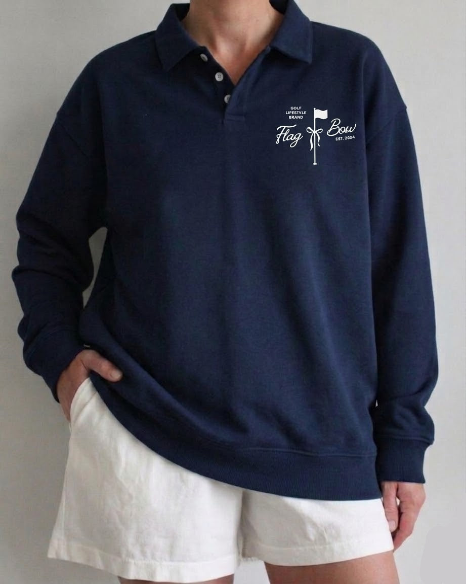 Navy Polo Sweatshirt